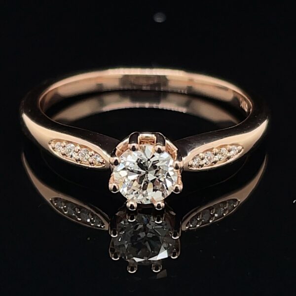 Rose Gold Recycled Old European Cut Diamond Ring