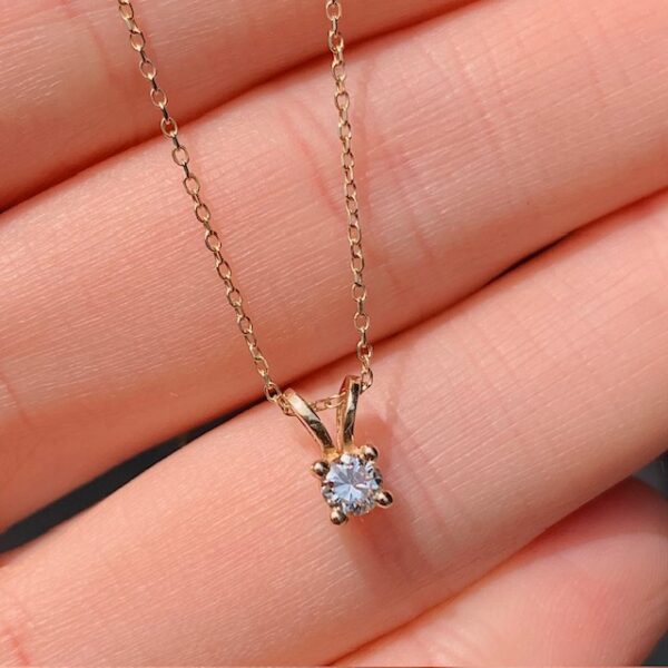 Dainty Diamond Solitaire Pendant