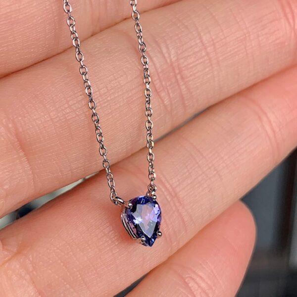 Pear Shape Tanzanite Pendant - Image 3