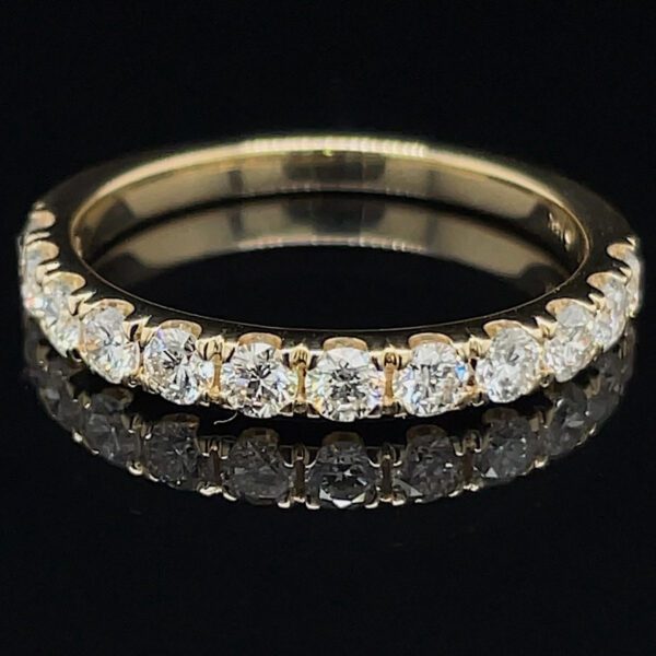 Yellow Gold .75ctw French Set Diamond Band