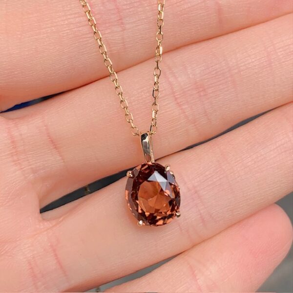 5.84 Carat Brown Zircon Pendant - Image 2