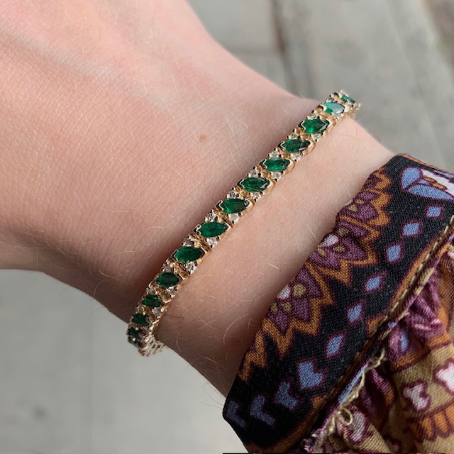 Antique Emerald & Diamond Bangle – The Modern Classic Jewels