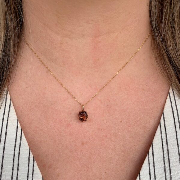 5.84 Carat Brown Zircon Pendant