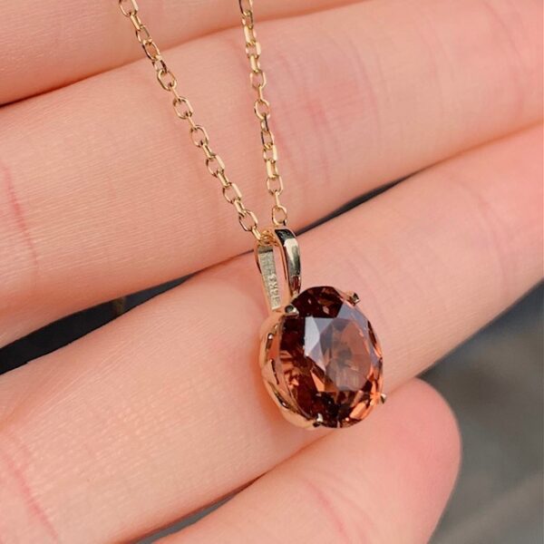 5.84 Carat Brown Zircon Pendant - Image 4