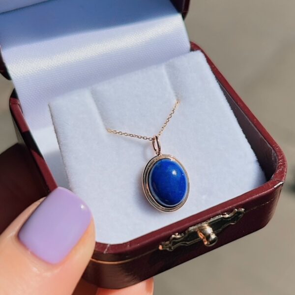 Estate Lapis Pendant - Image 2