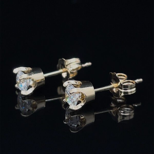 Recycled Yellow Gold .42ctw Diamond Studs