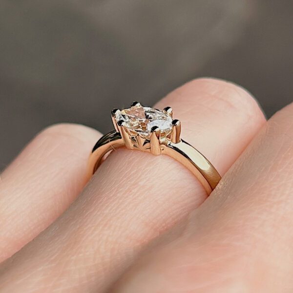 Recycled East/West Marquise Diamond Ring - Image 4