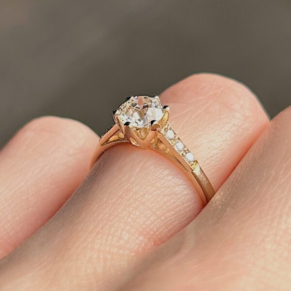 Vintage Style .88ct Old European Cut Diamond Ring - Image 5