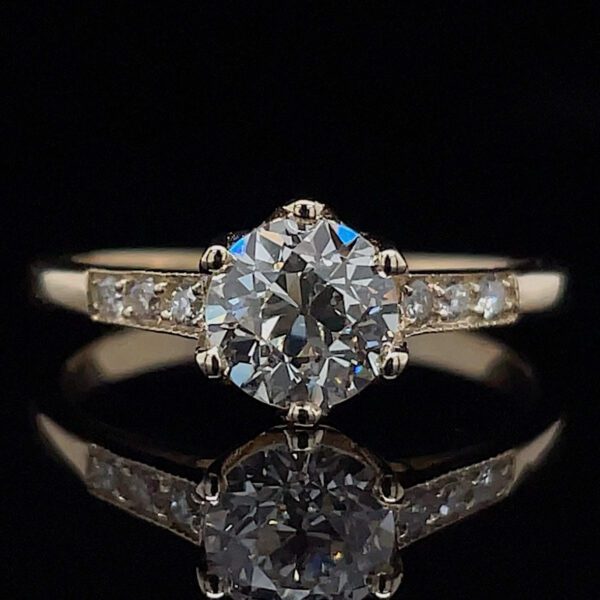 Vintage Style .88ct Old European Cut Diamond Ring