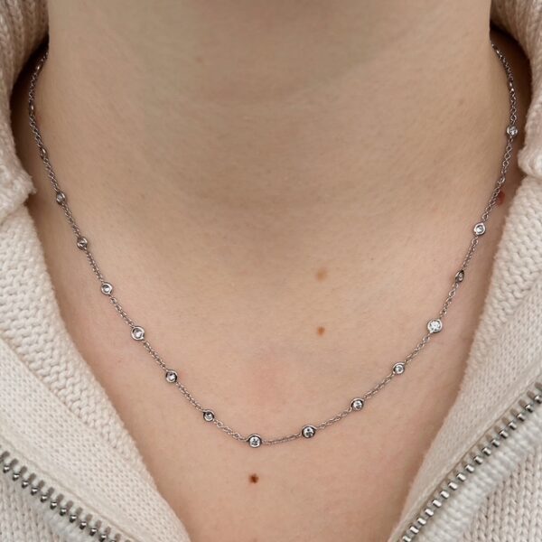 Estate Diamond Station Necklace