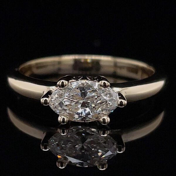 Recycled East/West Marquise Diamond Ring