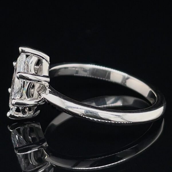 Recycled Marquise Diamond Solitaire Ring - Image 2