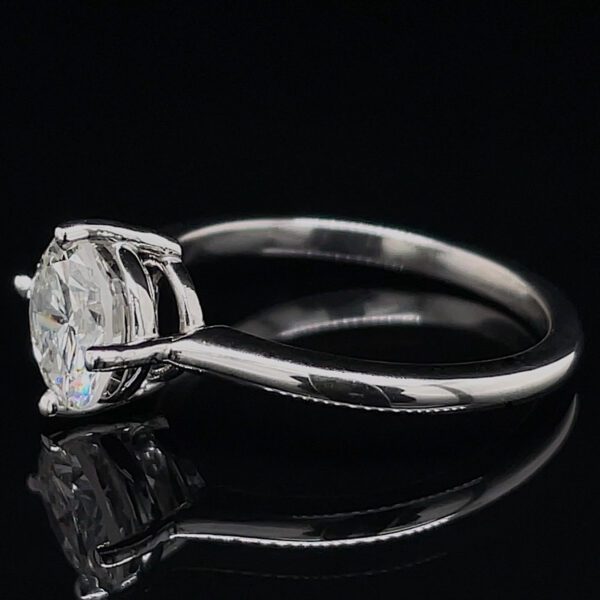 Recycled GIA Certified 1.47ct Round Brilliant Diamond Ring - Image 2