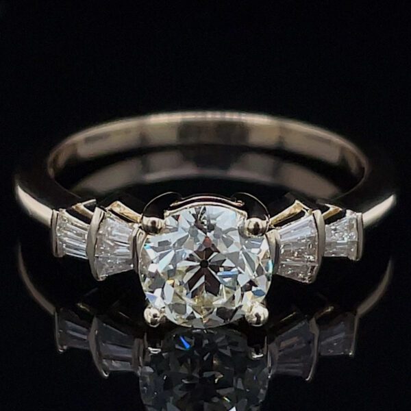 GIA Certified Fan Baguette Ring