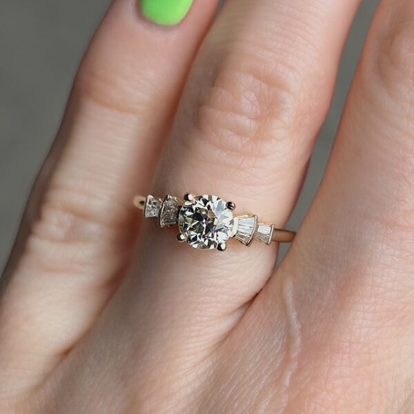 GIA Certified Fan Baguette Ring - Image 2