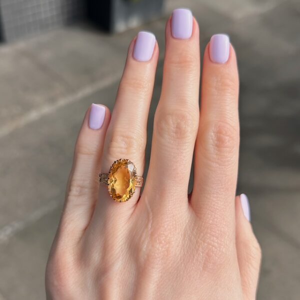 Antique Citrine Ring - Image 4