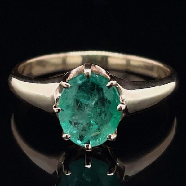 Antique Oval Emerald Ring