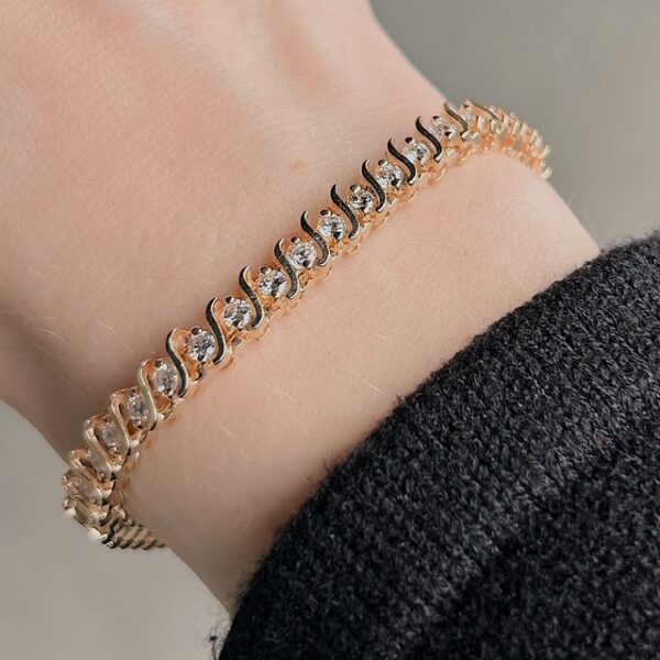 Estate Diamond "S Link" Tennis Bracelet