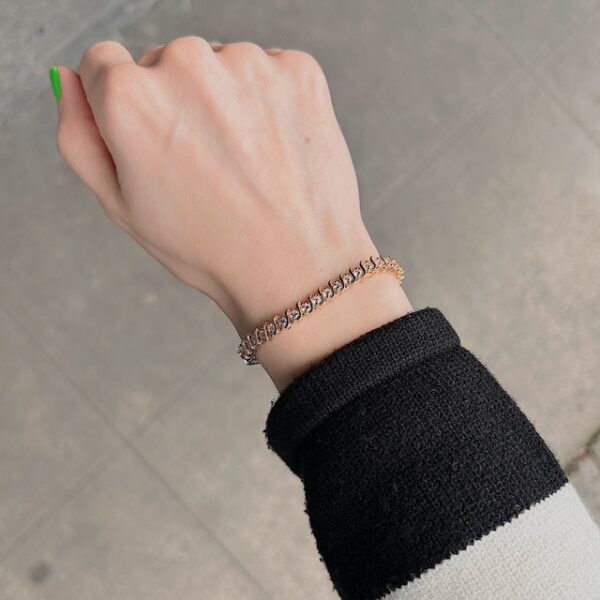 Estate Diamond "S Link" Tennis Bracelet - Image 2