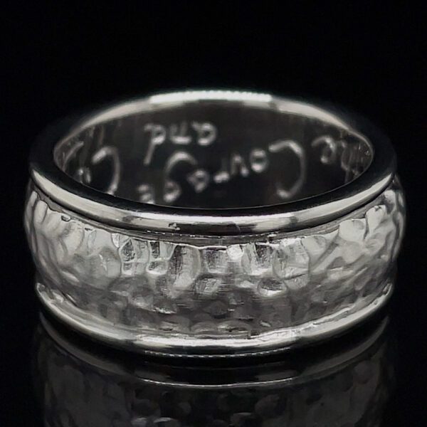 Estate Platinum Hammered Band