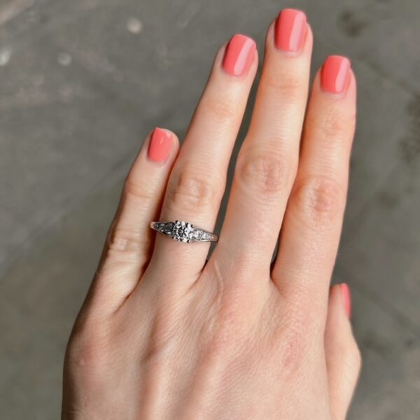 Estate GIA Certified .70ct Diamond Ring - Image 5
