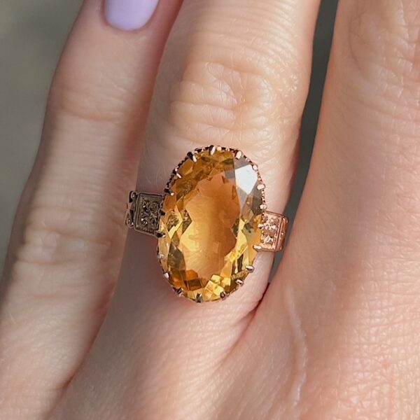 Antique Citrine Ring - Image 2