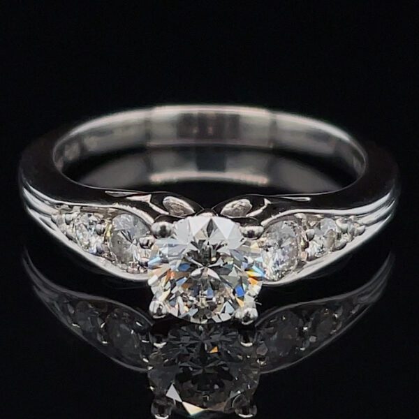 Estate GIA Certified .70ct Diamond Ring