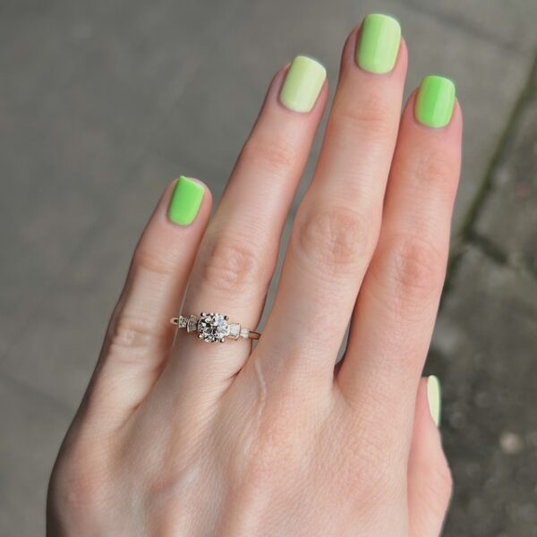 GIA Certified Fan Baguette Ring - Image 3