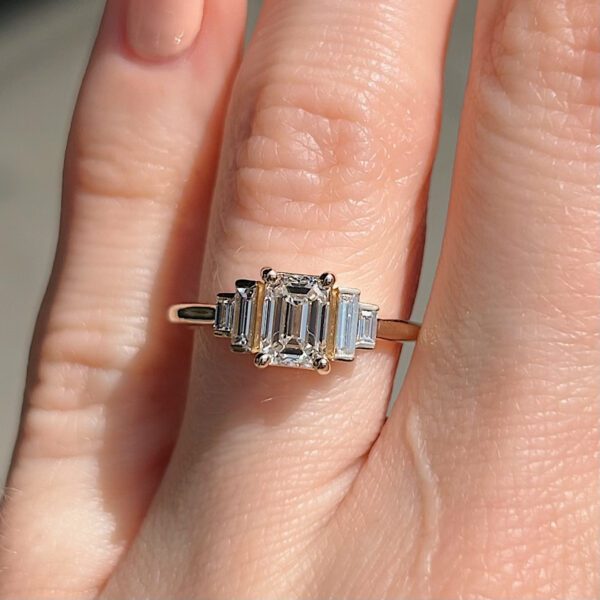 GIA Certified Emerald Cut Diamond Ring - Image 3