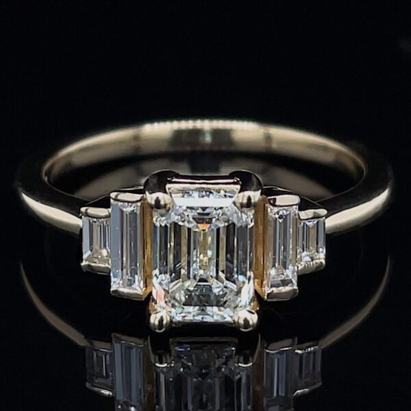 GIA Certified Emerald Cut Diamond Ring