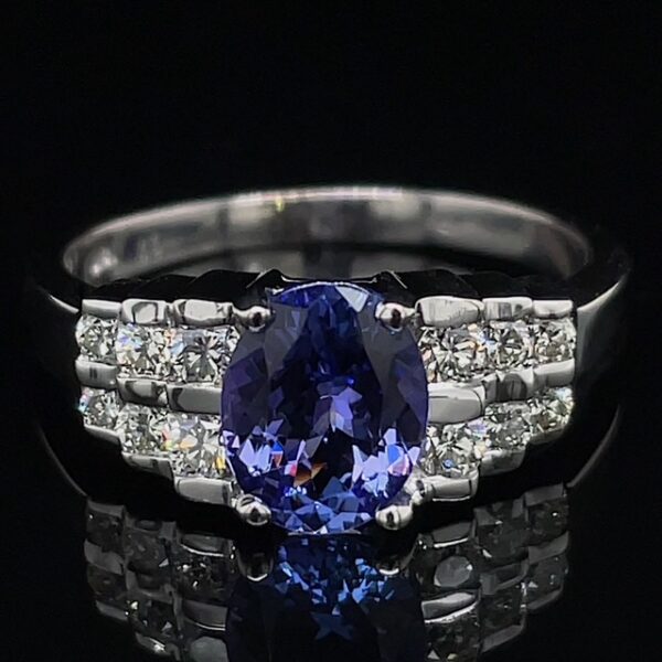 Estate Tanzanite Diamond Ring