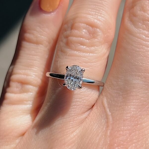 Estate GIA Certified Oval Diamond Ring - Image 2