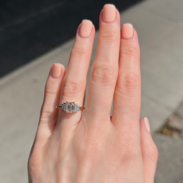 GIA Certified Emerald Cut Diamond Ring - Image 4
