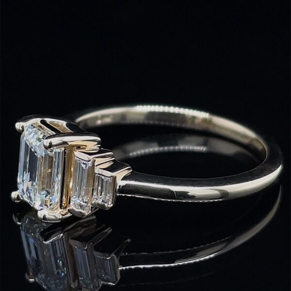 GIA Certified Emerald Cut Diamond Ring - Image 2
