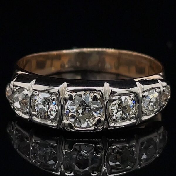 Antique Old European Cut Diamond Band