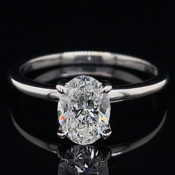 Estate GIA Certified Oval Diamond Ring