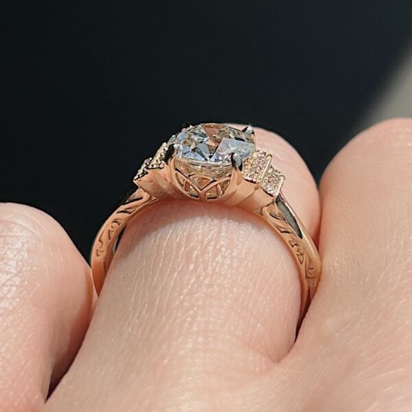 Vintage Inspired Old European Cut Diamond Ring - Image 4