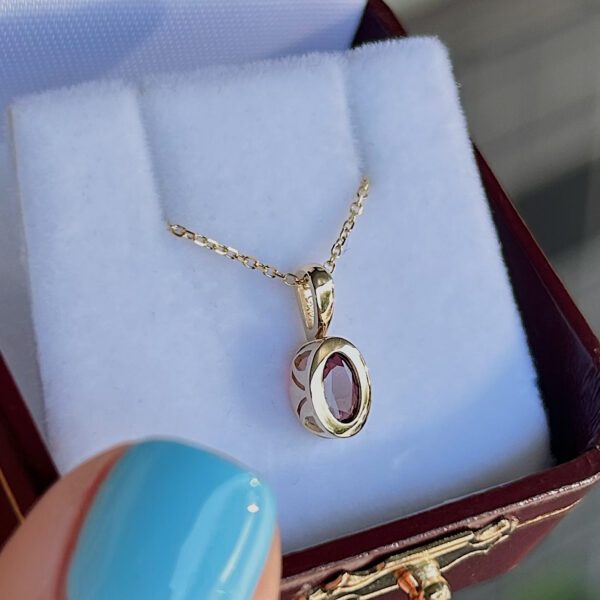 Bezel Set Ruby Pendant - Image 3