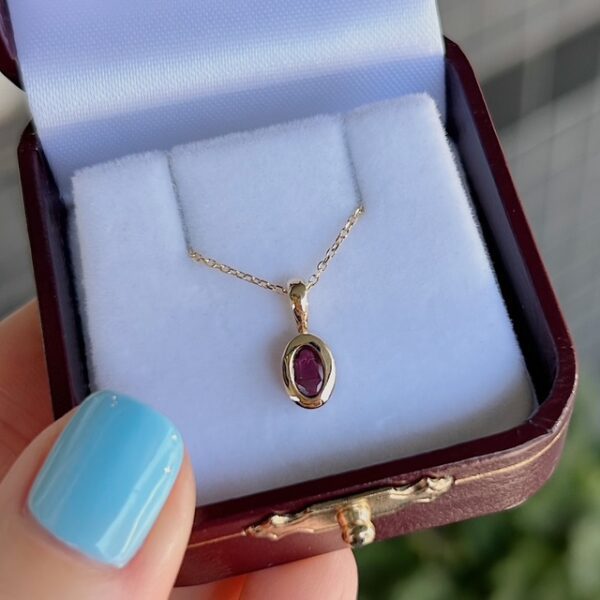 Bezel Set Ruby Pendant