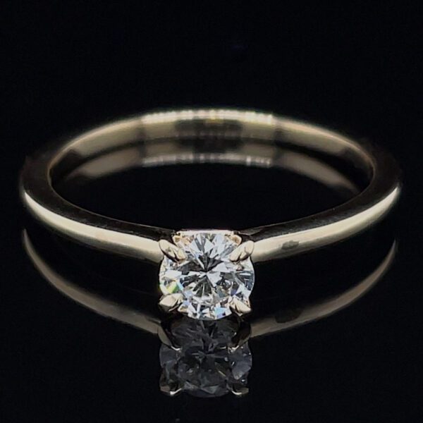 Recycled Yellow Gold .33ct Solitaire Ring