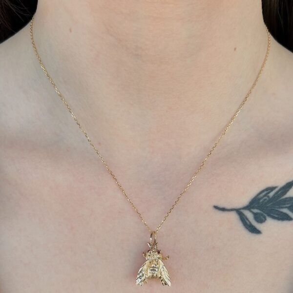 Estate Fly Pendant with Ruby Eyes - Image 3