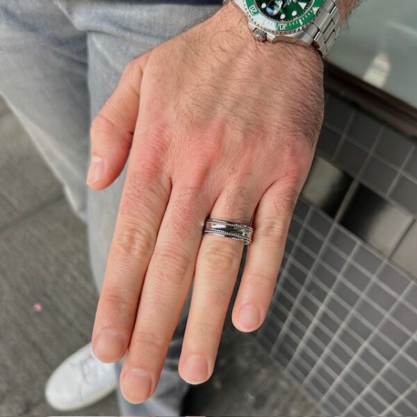 Estate Rope Design Platinum Band - Image 2