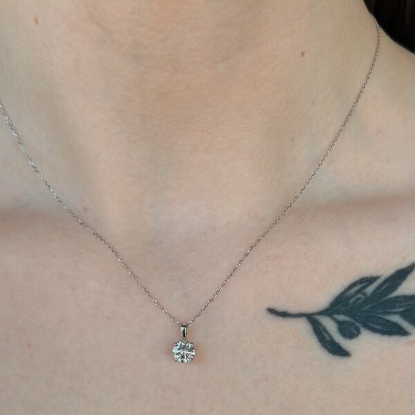 Recycled 1 Carat Diamond Pendant - Image 2