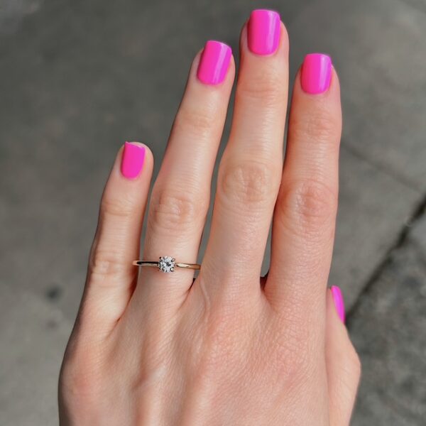 Recycled Yellow Gold .33ct Solitaire Ring - Image 4