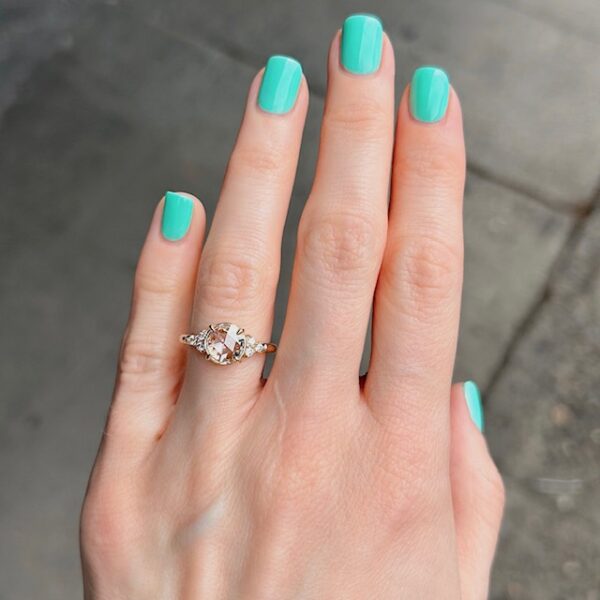 Recycled GIA Certified Rose Cut Diamond Ring - Image 5