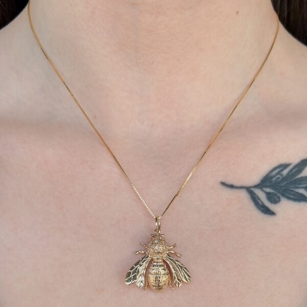Estate Diamond Bee Pendant - Image 2