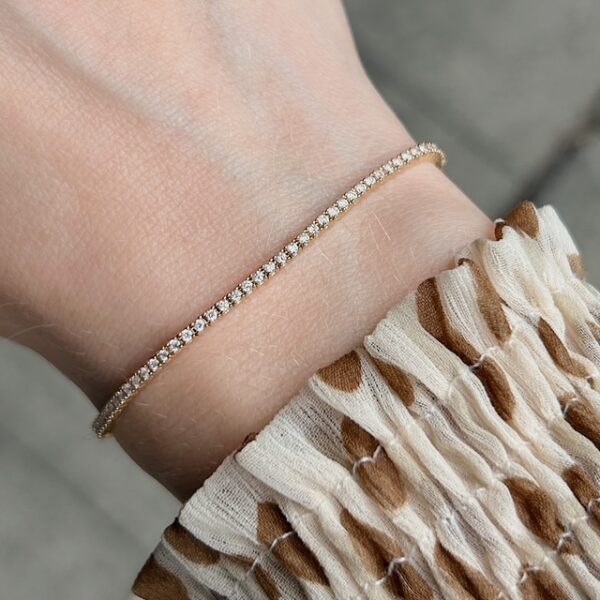 Yellow Gold 1ctw Diamond Tennis Bracelet
