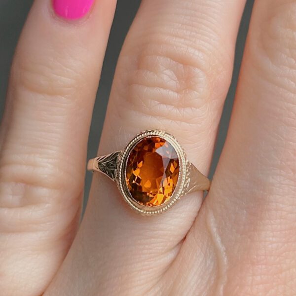 Antique Citrine Ring - Image 3