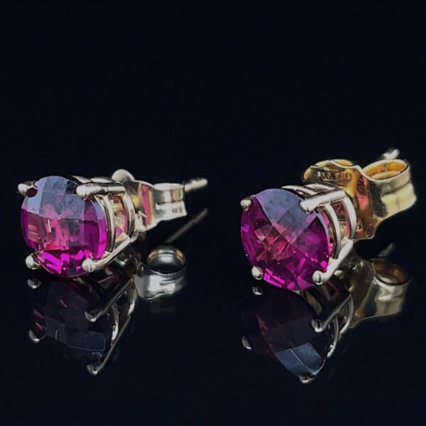 Recycled Rhodolite Garnet Studs - Image 2