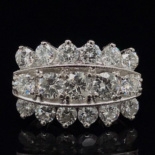 Estate Three Row Diamond Ring